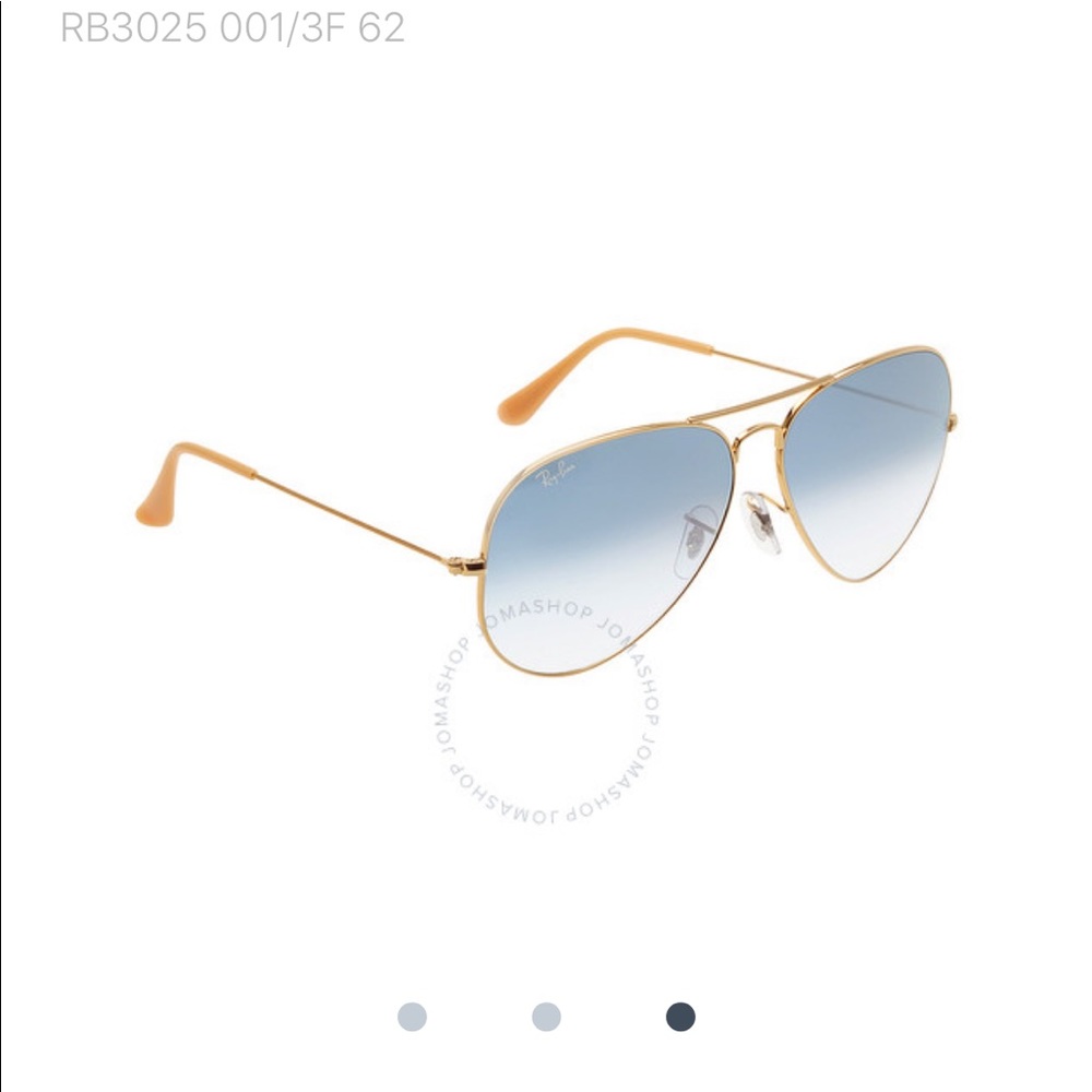 Ray-ban Gold and gradient blue large Aviators